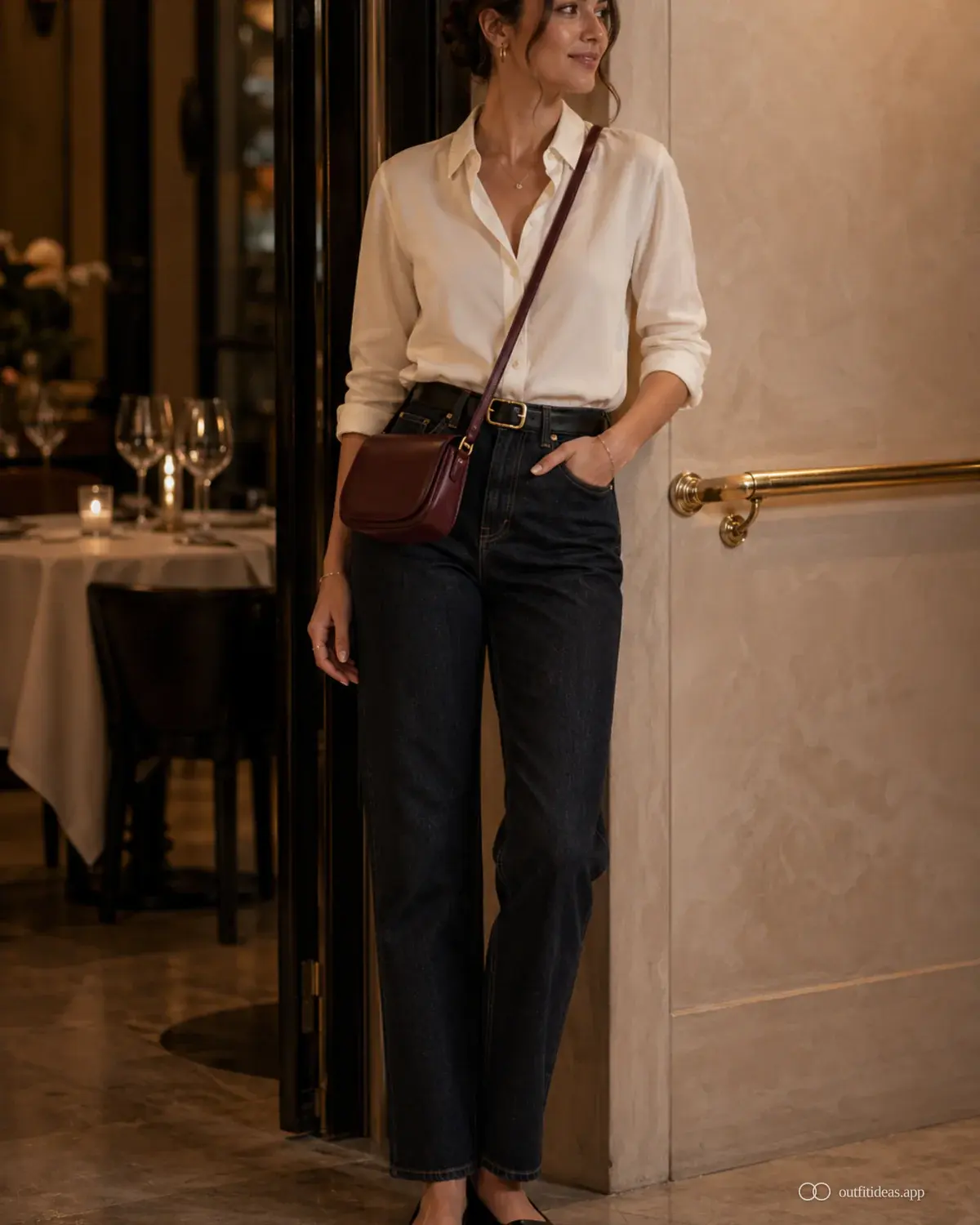 Outfit-Ideen für das Jahrestag-Dinner polierte Variante mit komplettem Outfit, praktischen Schuhen und passenden Accessoires