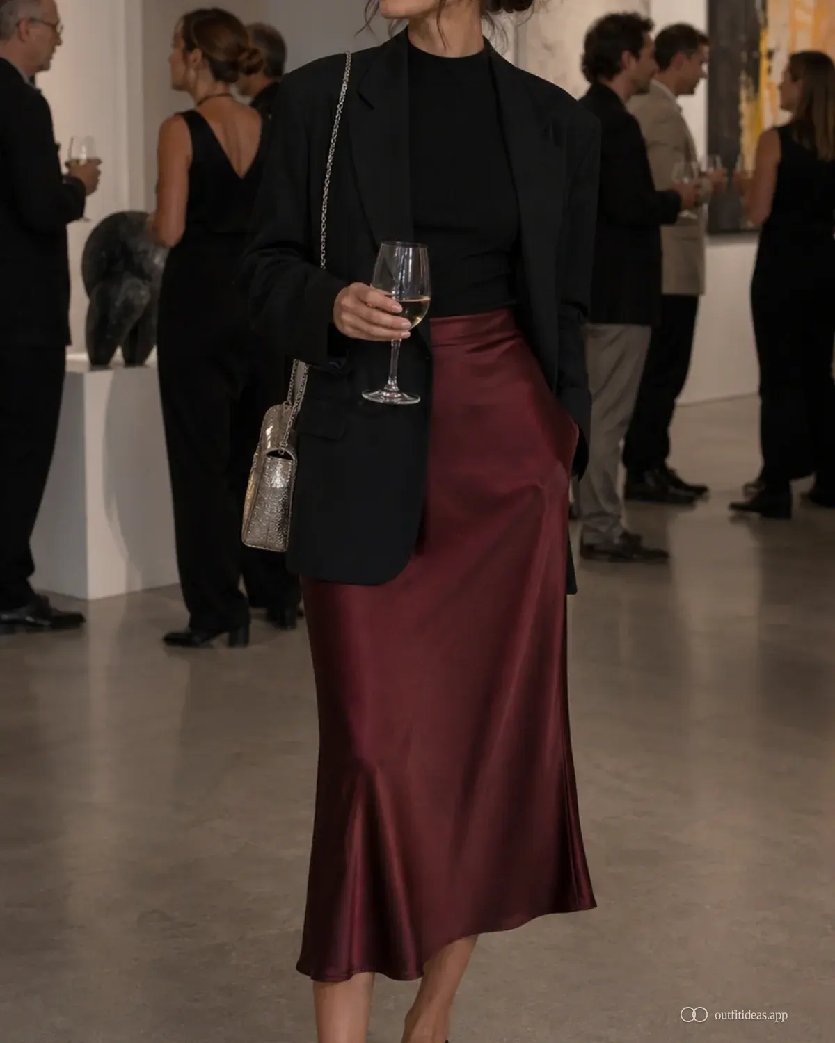 Outfit-Ideen für die Kunstgalerie Layering-Tag mit komplettem Outfit, praktischen Schuhen und passenden Accessoires