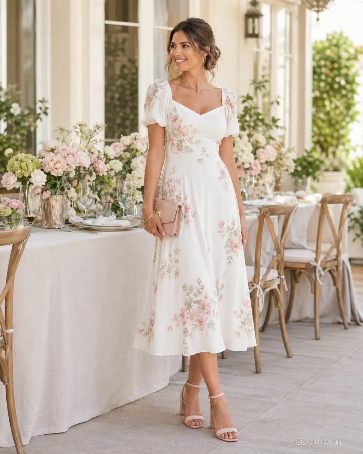 bridal shower outfit ideas メイン画像。全身コーディネート、歩きやすい靴、シーンに合う小物を含む