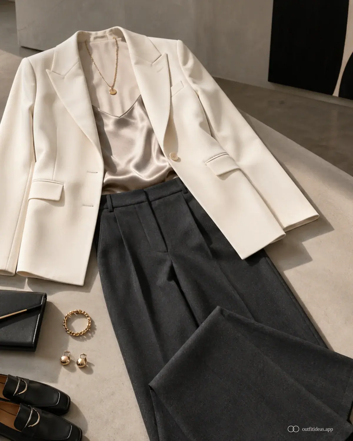 looks para DTI: fórmula pulida con conjunto completo, zapatos prácticos y accesorios pensados para la escena