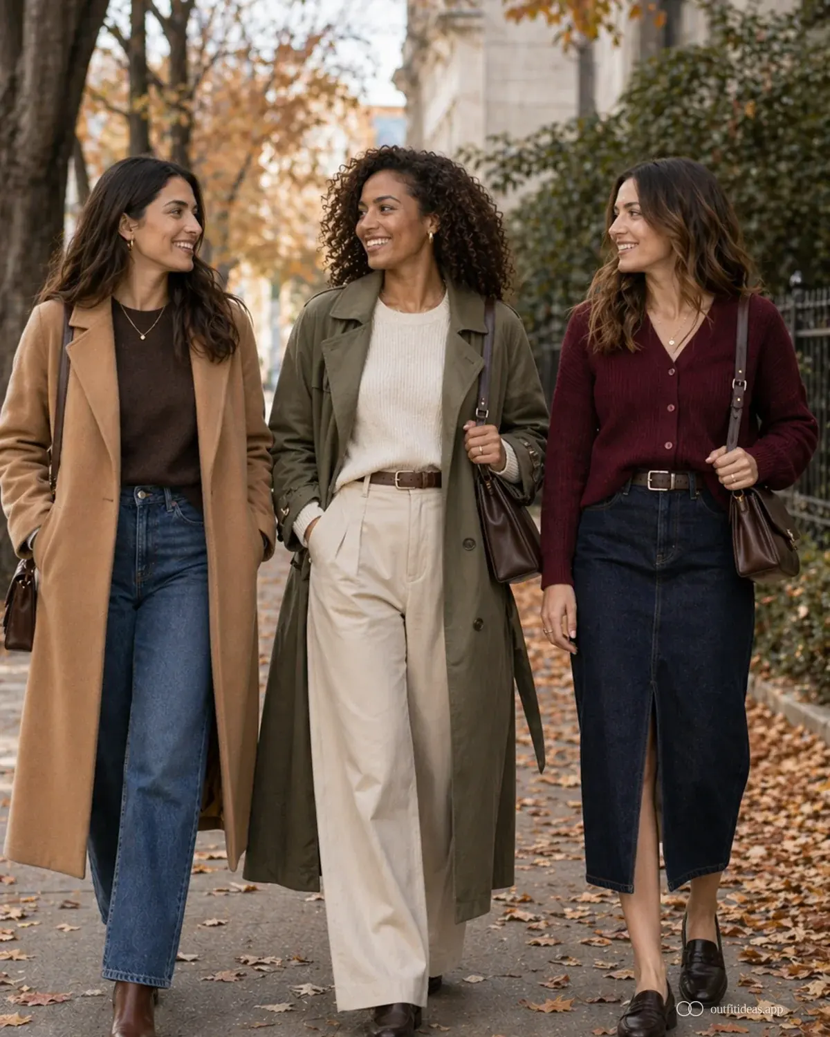 Herbst-Outfit-Ideen Hero-Bild mit komplettem Outfit, praktischen Schuhen und passenden Accessoires