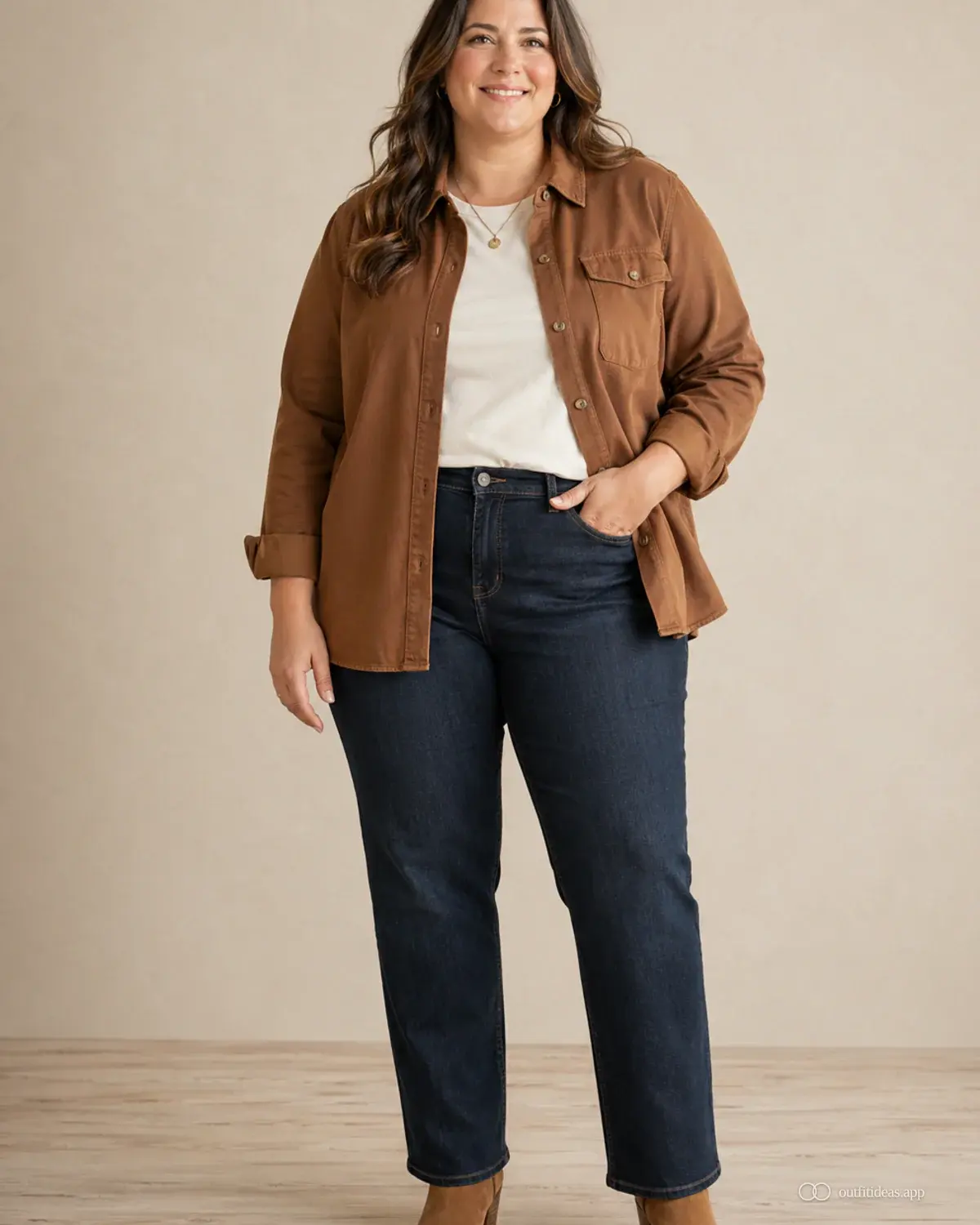 idées de tenues pour photo de famille – look contraste doux avec une tenue complète, des chaussures pratiques et des accessoires adaptés à la scène