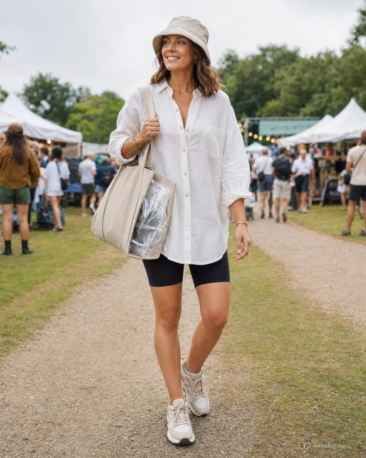 looks para festivales: fórmula pulida con conjunto completo, zapatos prácticos y accesorios pensados para la escena