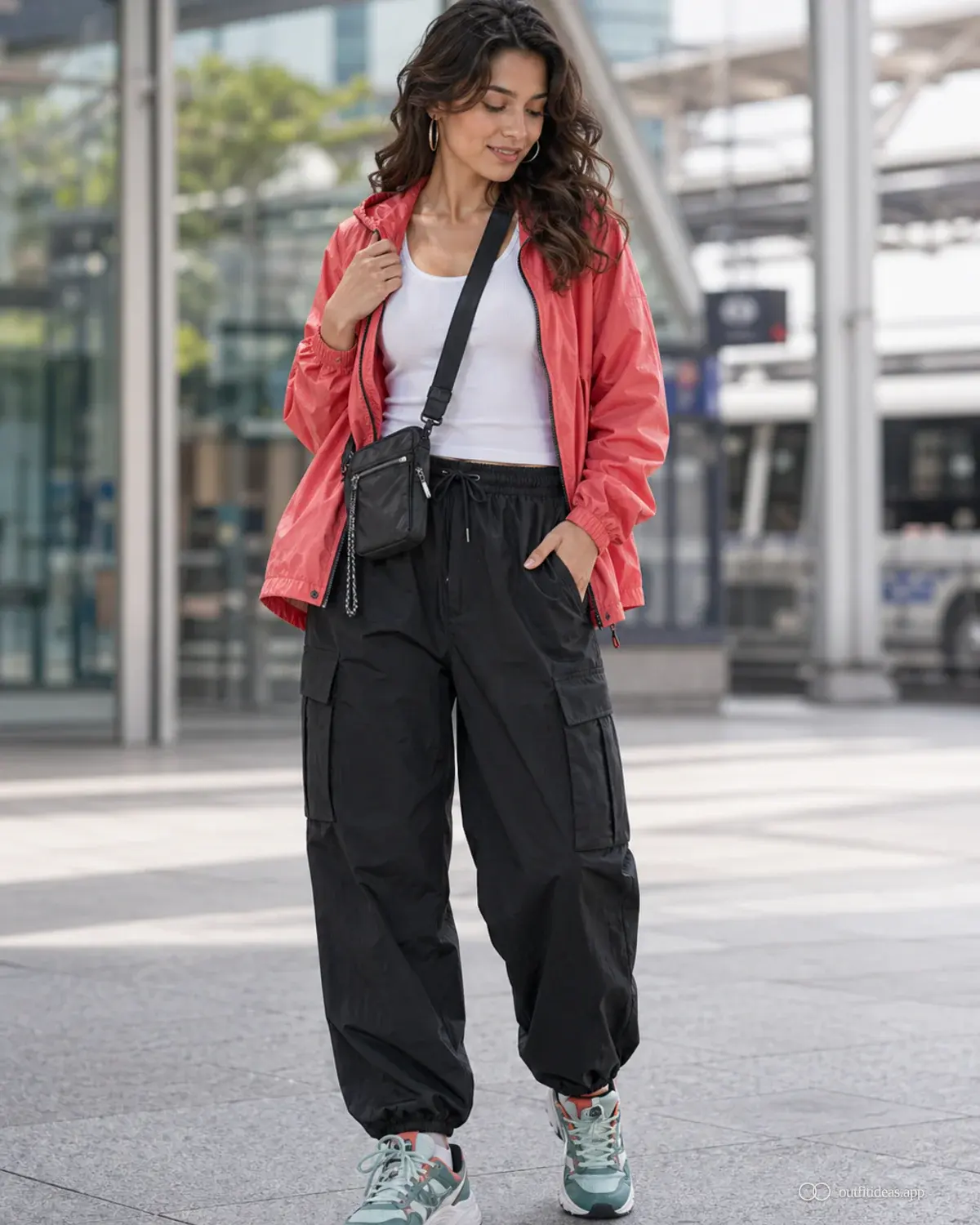 idées de tenues gacha – tenue adaptée à la météo avec une tenue complète, des chaussures pratiques et des accessoires adaptés à la scène