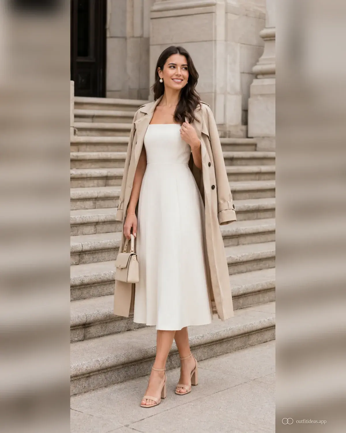 graduation outfit ideas 核になるコーデ。全身コーデ、歩きやすい靴、場面に合う小物を含む
