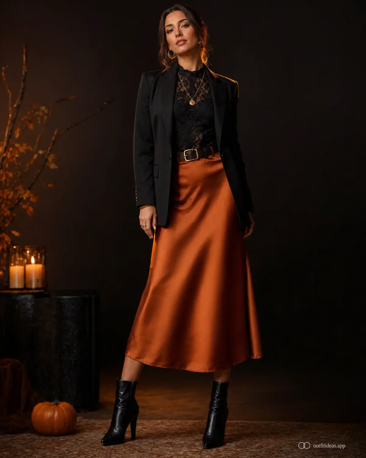 idées de tenues Halloween – look principal avec une tenue complète, des chaussures pratiques et des accessoires adaptés à la scène