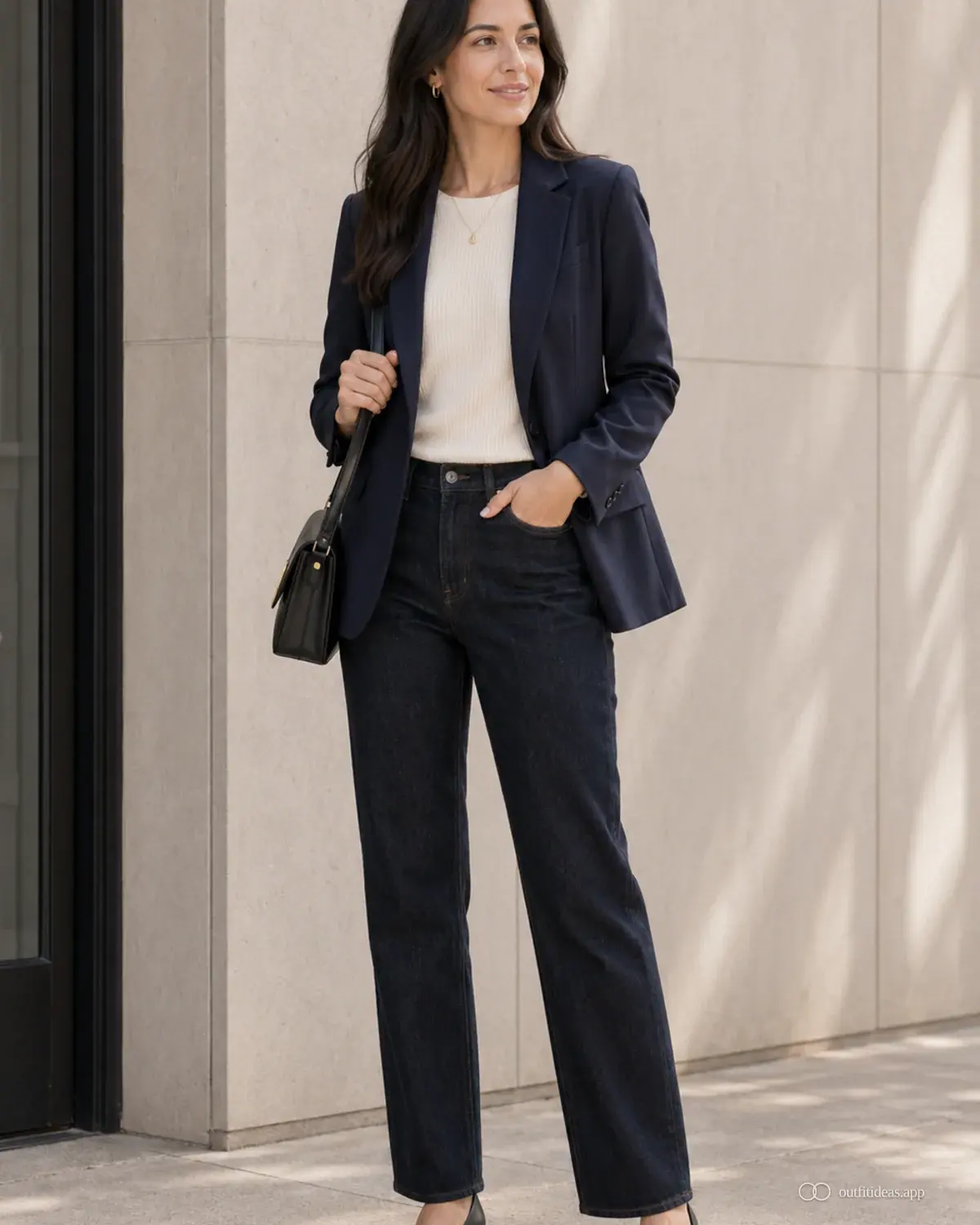 looks para una entrevista: look para repetir con conjunto completo, zapatos prácticos y accesorios pensados para la escena