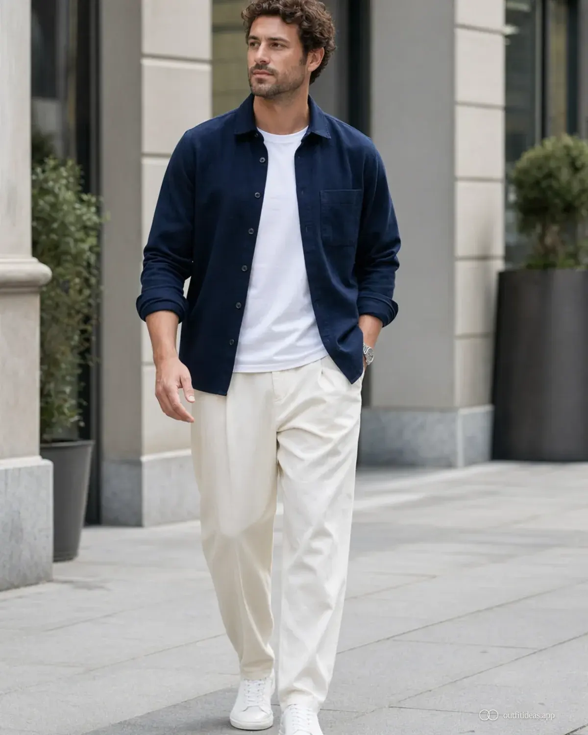 Outfit-Ideen für Männer Kernlook mit komplettem Outfit, praktischen Schuhen und passenden Accessoires