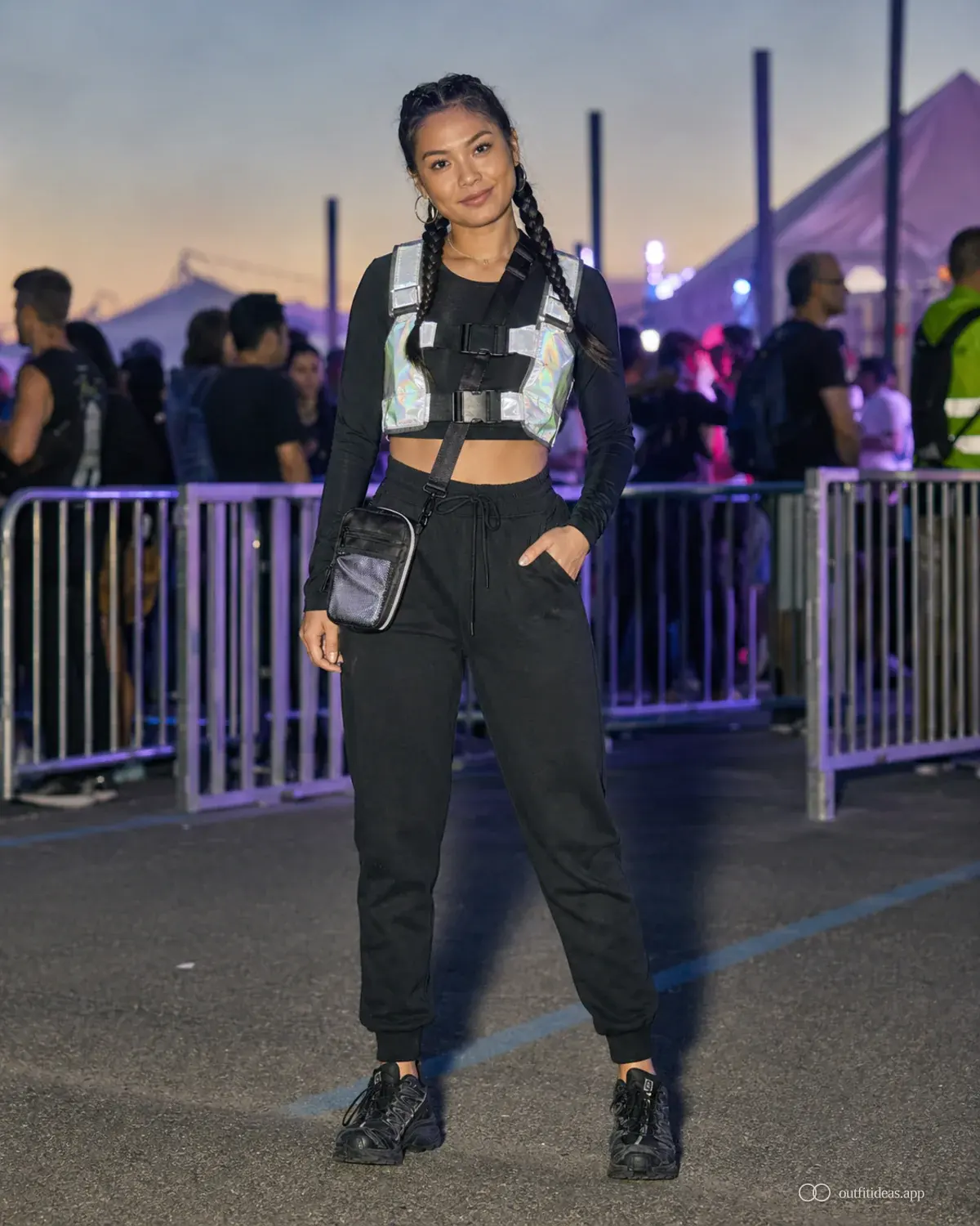 rave outfit ideas weather-aware outfit with a complete outfit, practical shoes, and scene-ready accessories
