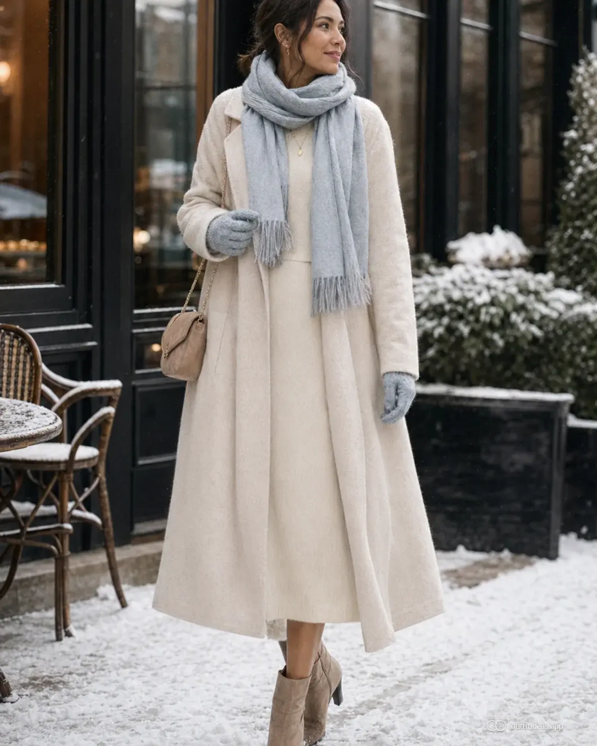 Imagen principal de looks para un día de nieve con conjunto completo, zapatos prácticos y accesorios pensados para la escena