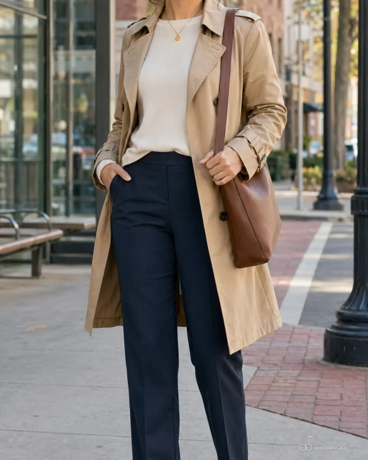 Outfit-Ideen für Lehrerinnen Kernlook mit komplettem Outfit, praktischen Schuhen und passenden Accessoires