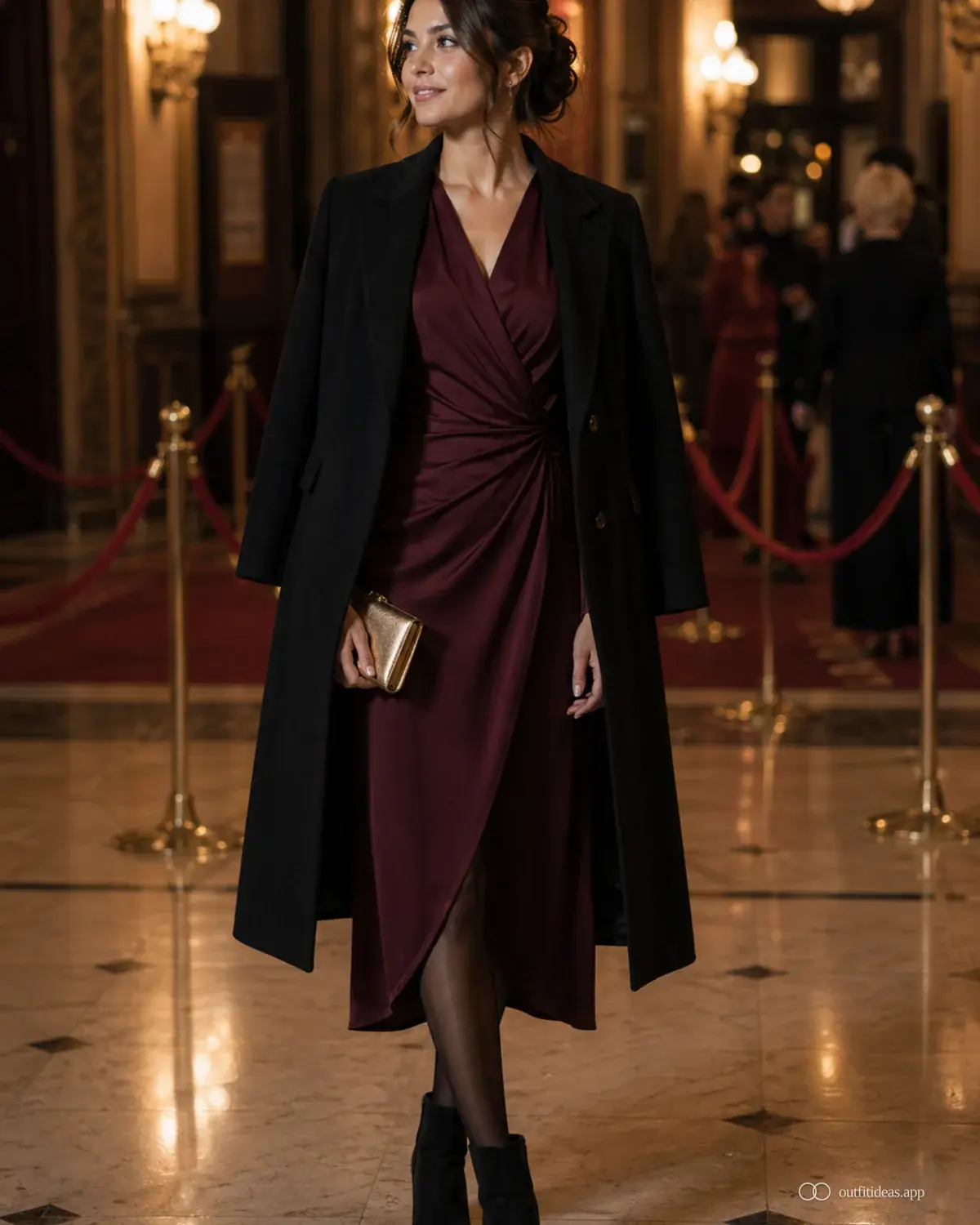 Outfit-Ideen für das Theater Layering-Tag mit komplettem Outfit, praktischen Schuhen und passenden Accessoires