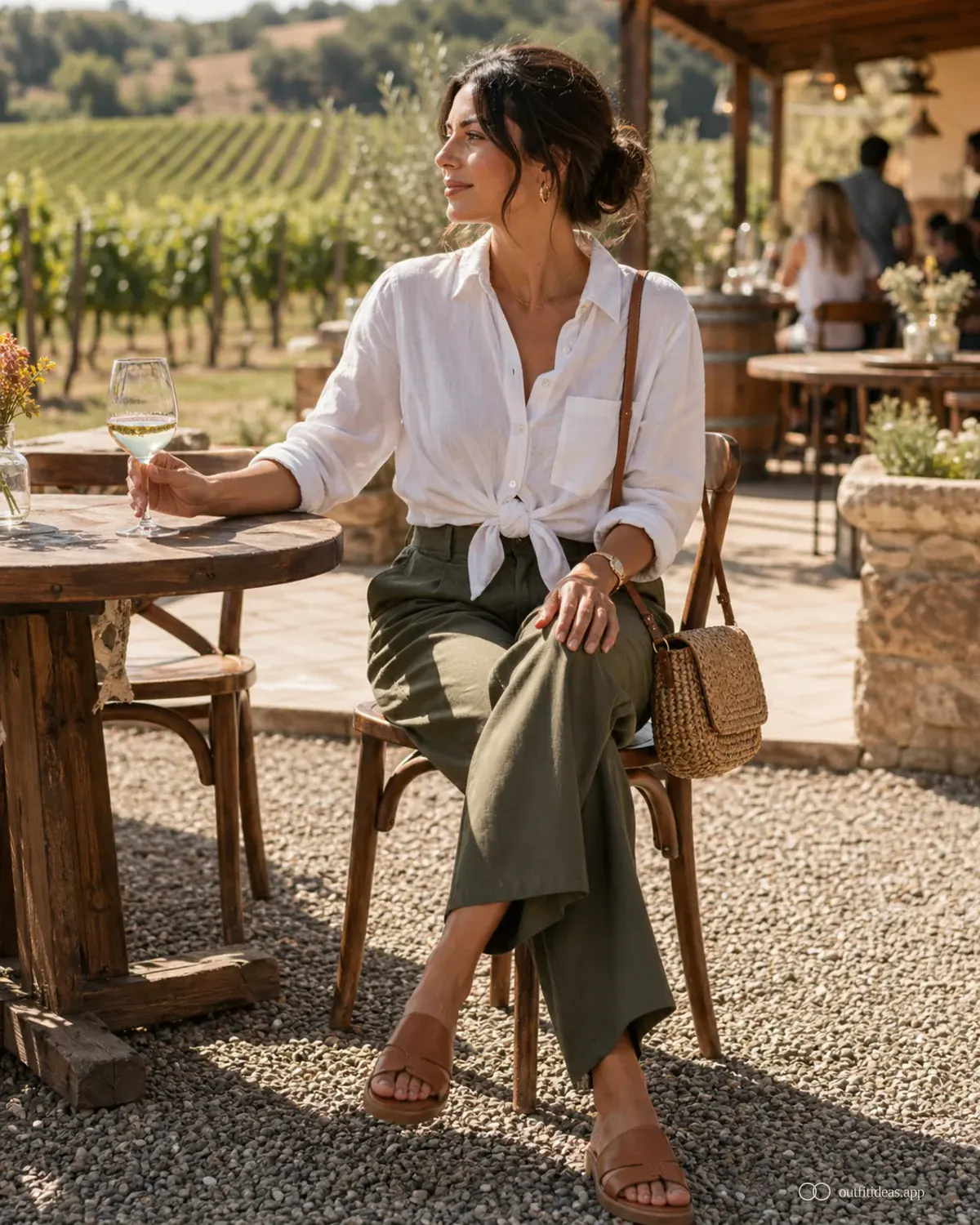 winery outfit ideas layered day with a complete outfit, practical shoes, and scene-ready accessories