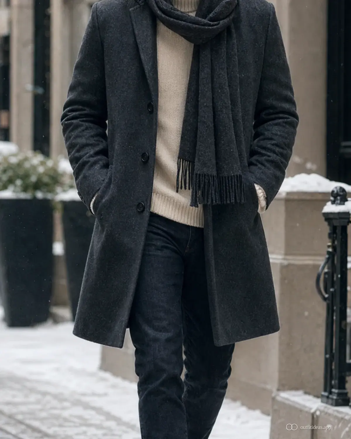 looks de invierno: look principal con estilismo completo, calzado práctico y accesorios pensados para la escena