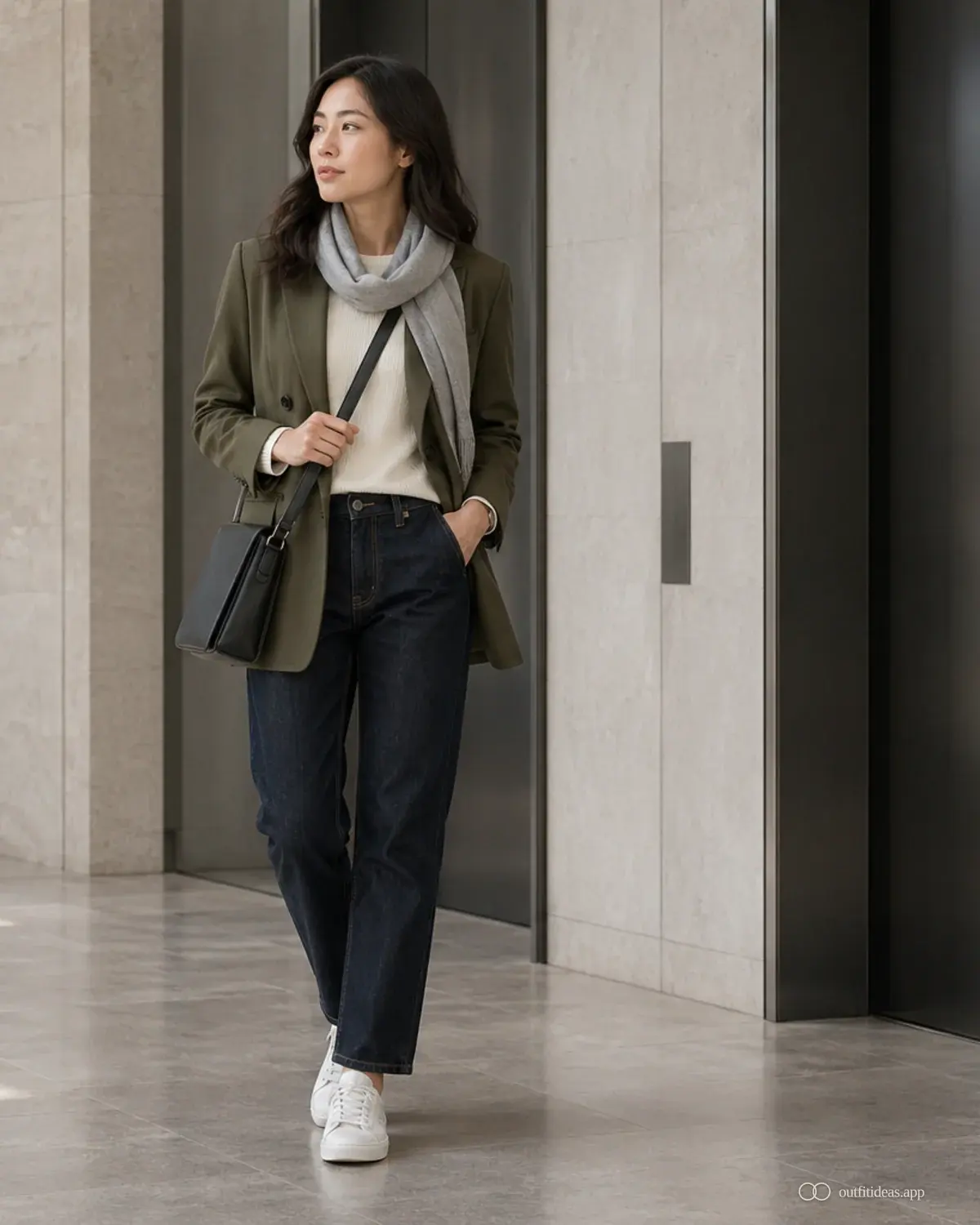work outfit ideas layered day with a complete outfit, practical shoes, and scene-ready accessories