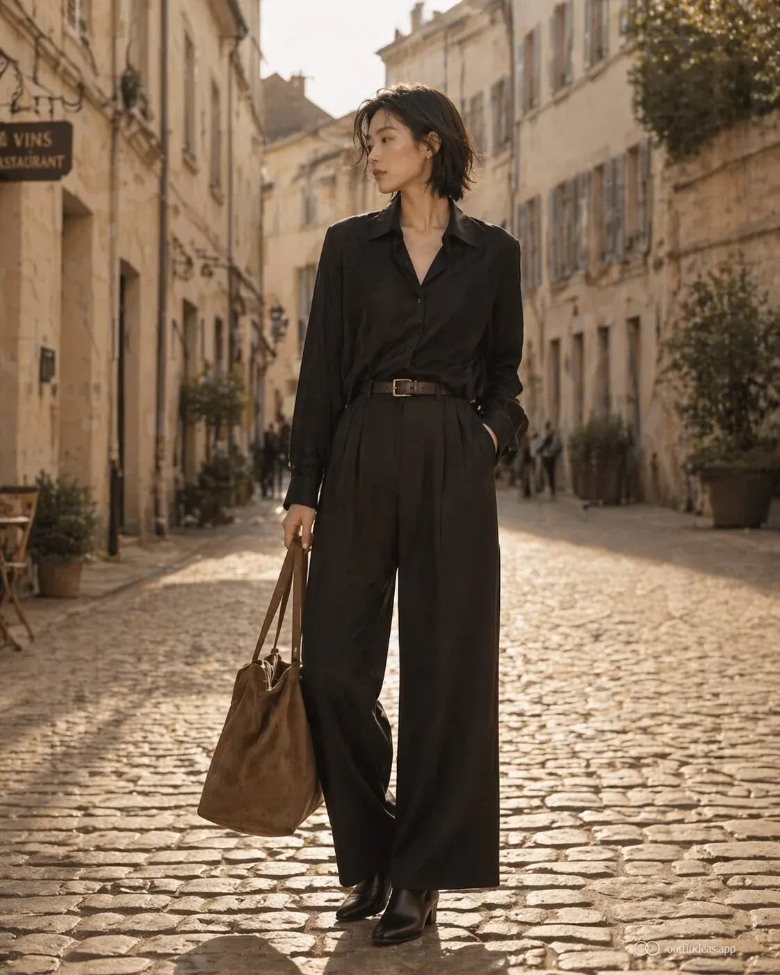 Outfit cute de cita con cardigan suave, falda de linea A, mary janes y bolso estructurado